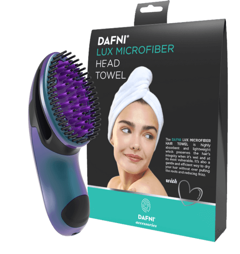 DAFNI ALLURE PACK:-DAFNI Allure Hair Straightening Brush + Head Towel